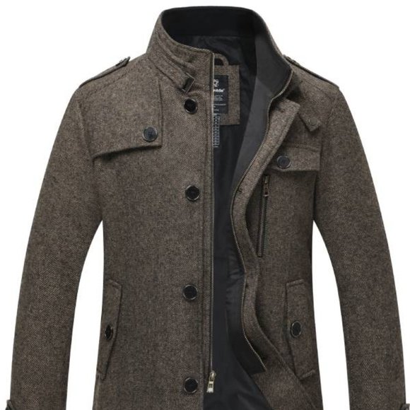 Wantdo Jackets & Coats Wantdo Mens Wool Blend Pea Coat Winter